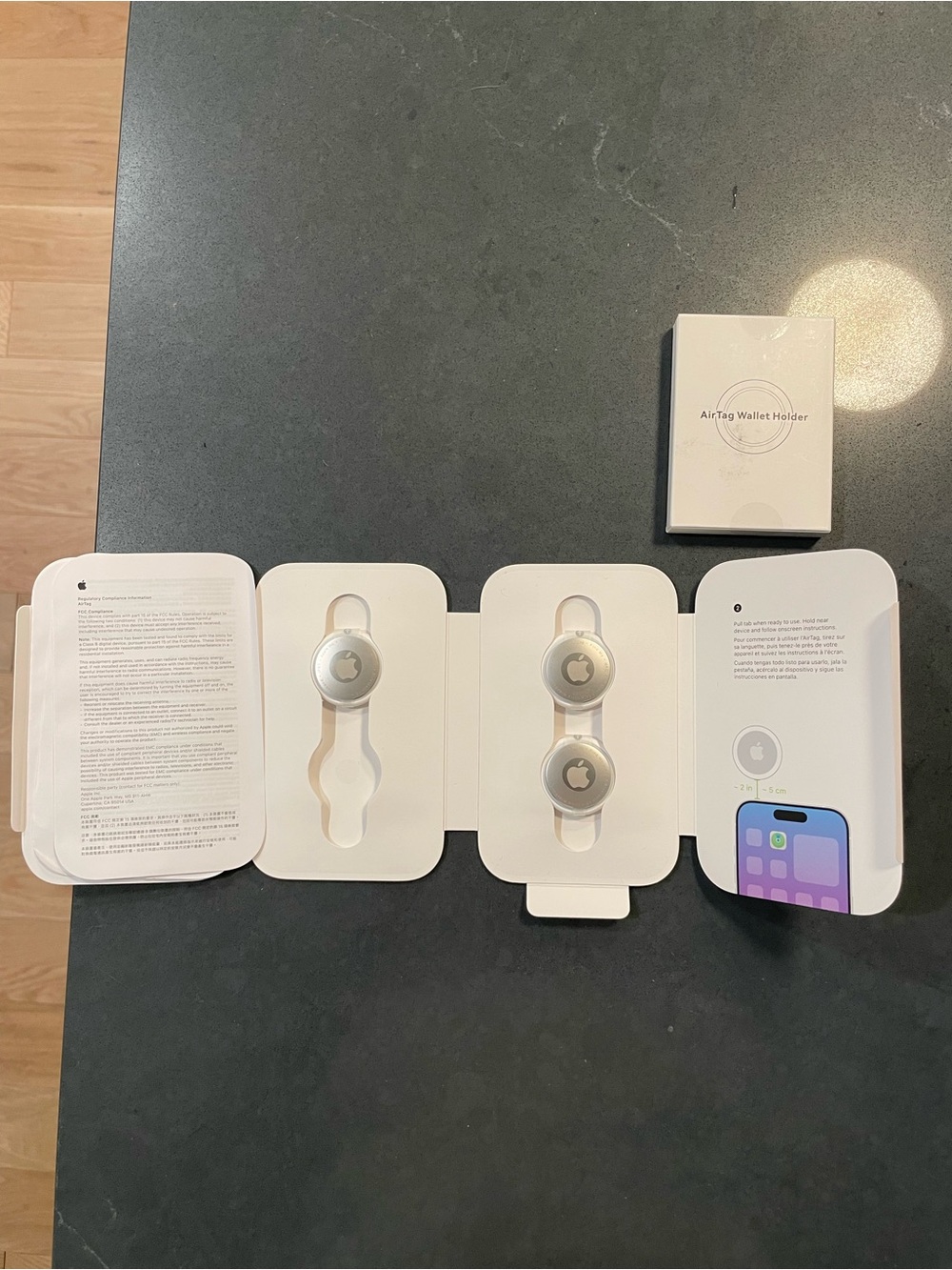 Apple AirTag 3-Pack in White with Silver Accents - Tracking Tags
